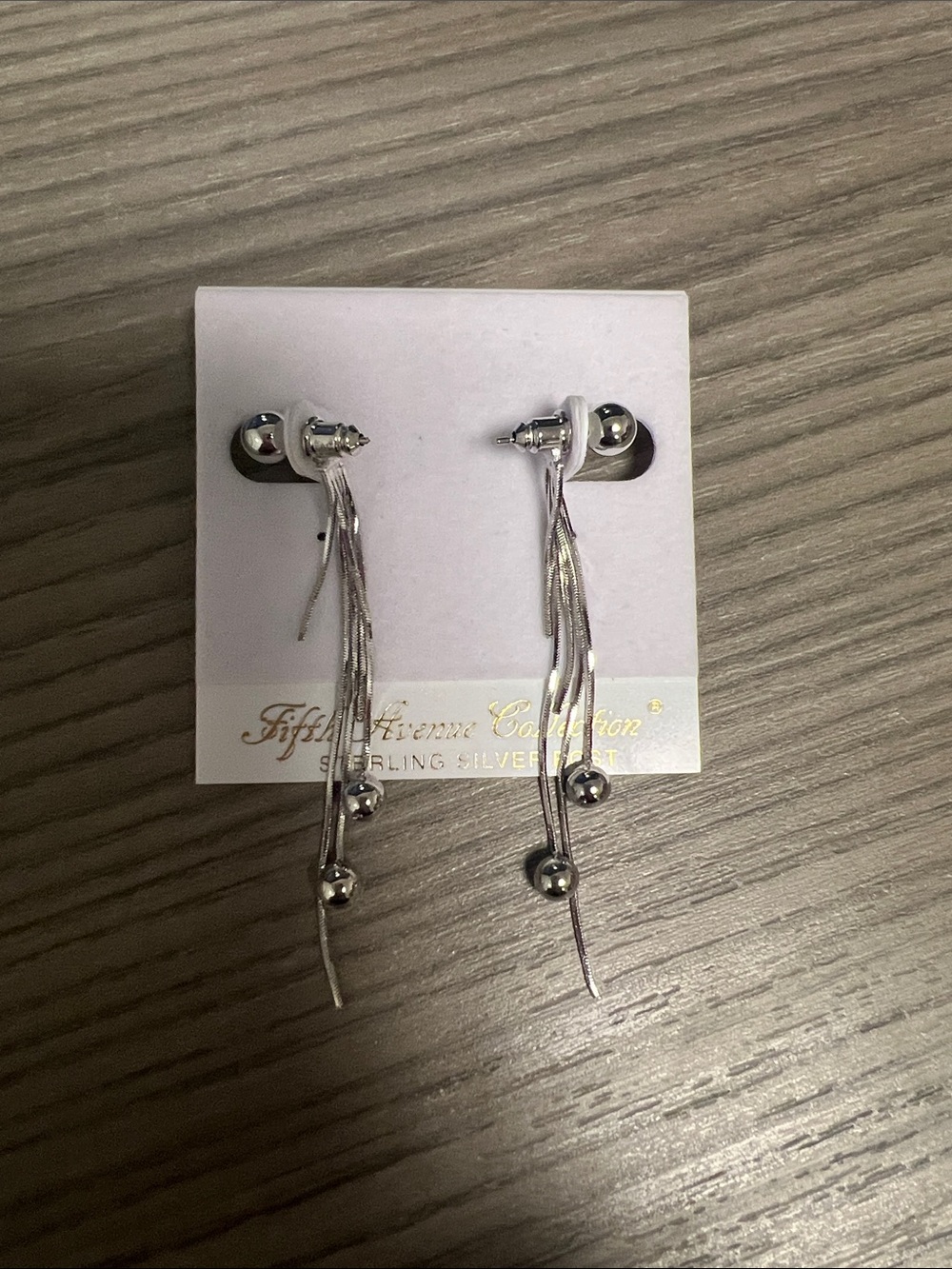 Silver Dangle Tassel Earrings - Silver
